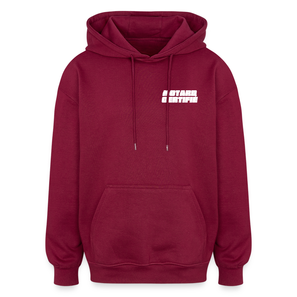 Oversized Unisex Hoodie - burgundy