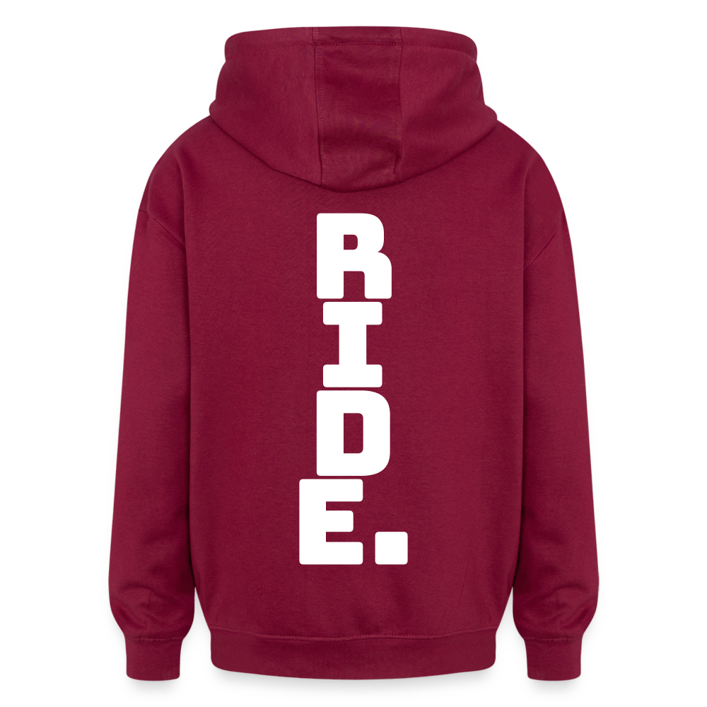 Oversized Unisex Hoodie - burgundy