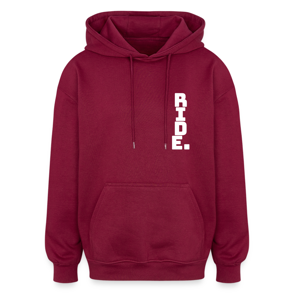 Oversized Unisex Hoodie - burgundy