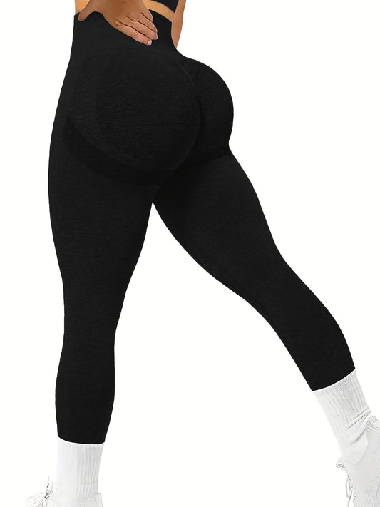 Pantalon De Yoga Uni Pour Contrôle Du Ventre, Leggings De Yoga Amincissants Sans Couture, Très Extensibles, Vêtements De Sport Pour Femmes