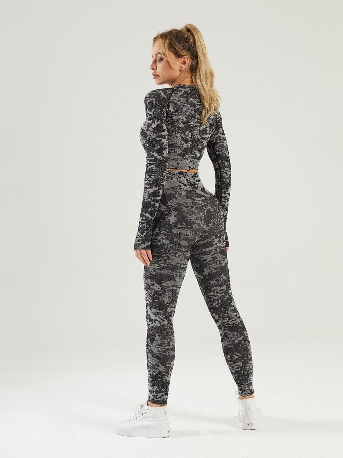 Ensemble Sport Camouflage Sans Couture