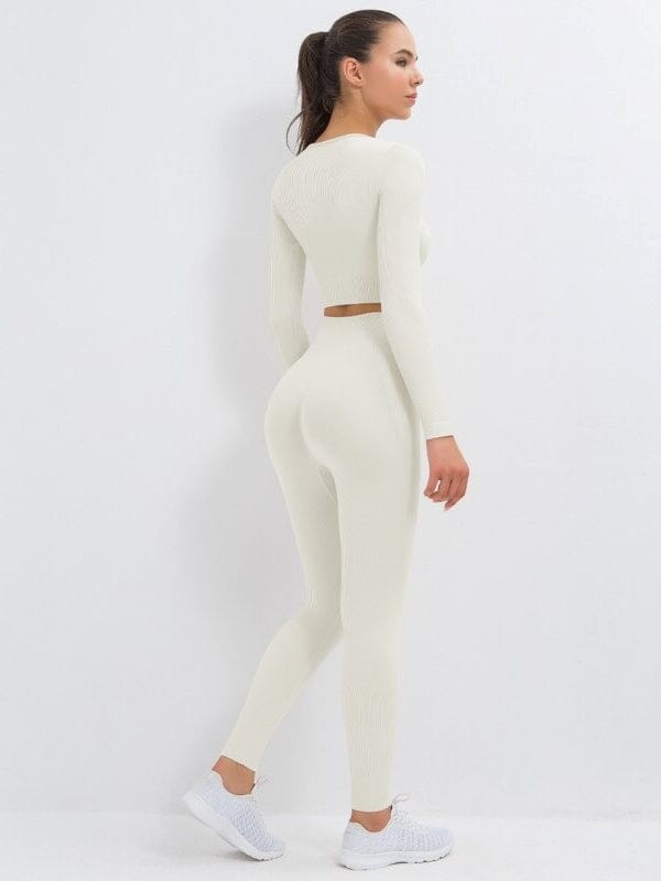 Ensemble Sport Côtelé Legging et Top