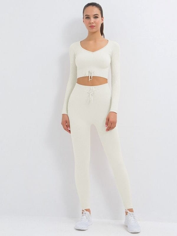 Ensemble Sport Côtelé Legging et Top