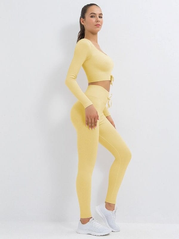 Ensemble Sport Côtelé Legging et Top