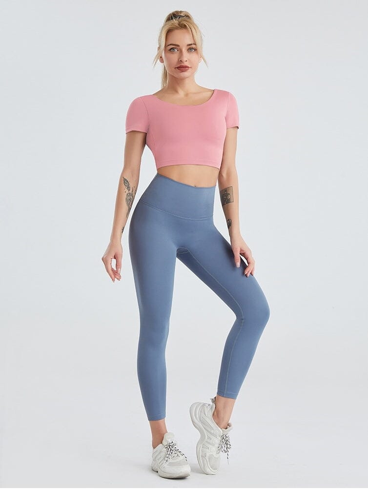 Ensemble Sport Legging T-shirt Manches Courtes