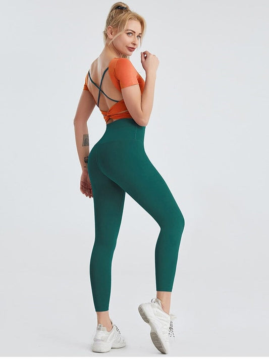 Ensemble Sport Legging T-shirt Manches Courtes