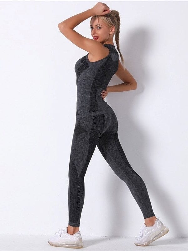 Ensemble Sport Sans Couture Legging et Top - KindyFit