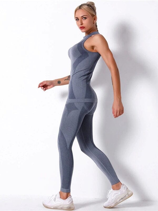 Ensemble Sport Sans Couture Legging et Top - KindyFit