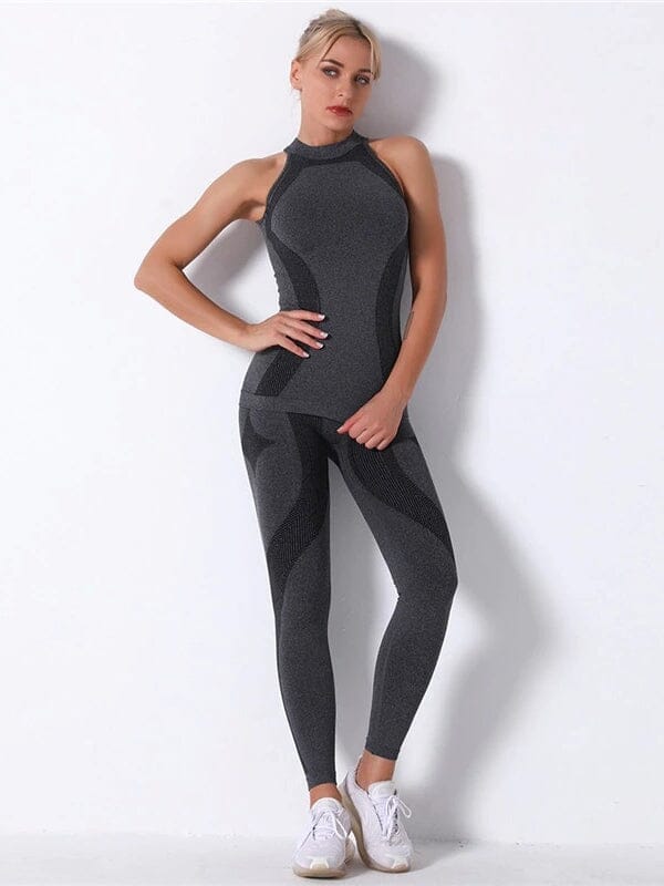 Ensemble Sport Sans Couture Legging et Top - KindyFit