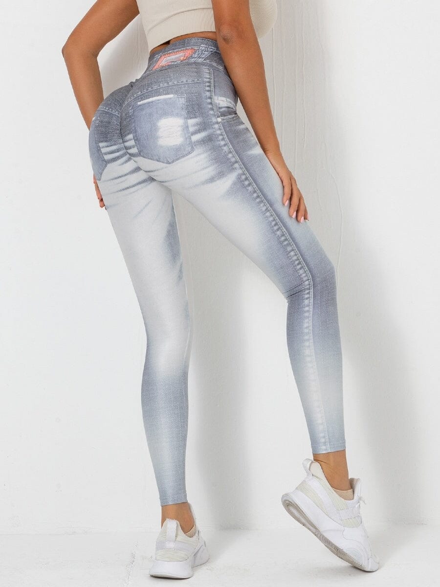 Jegging Amincissant Gris Délavé