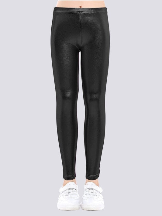 Legging Brillant Simili Cuir Fille