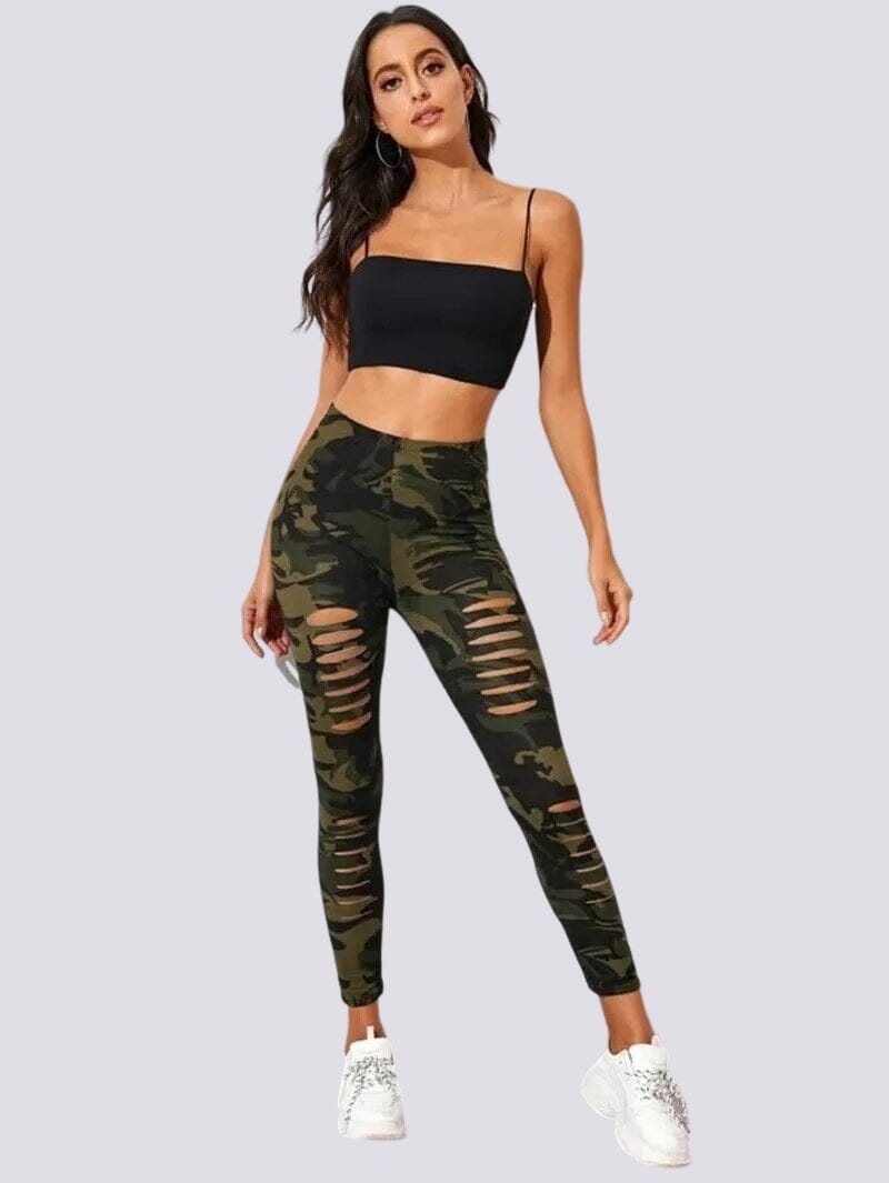 Legging Camouflage Troué Sport