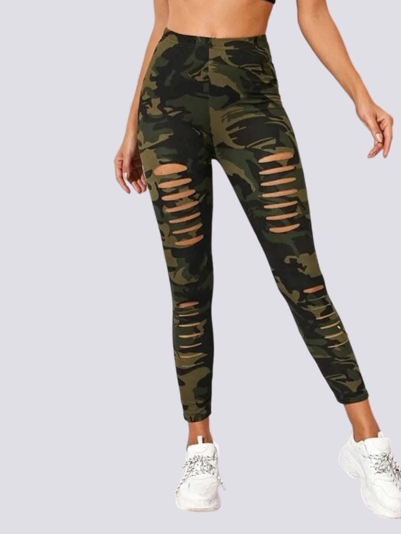 Legging Camouflage Troué Sport