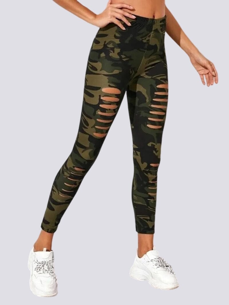 Legging Camouflage Troué Sport