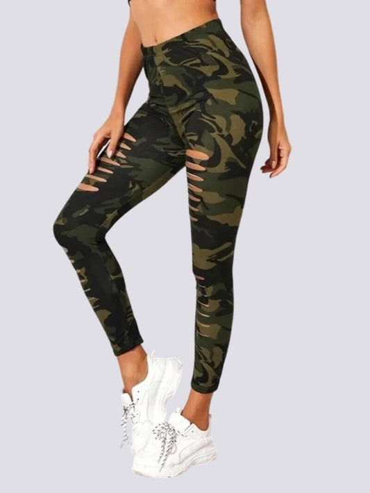 Legging Camouflage Troué Sport