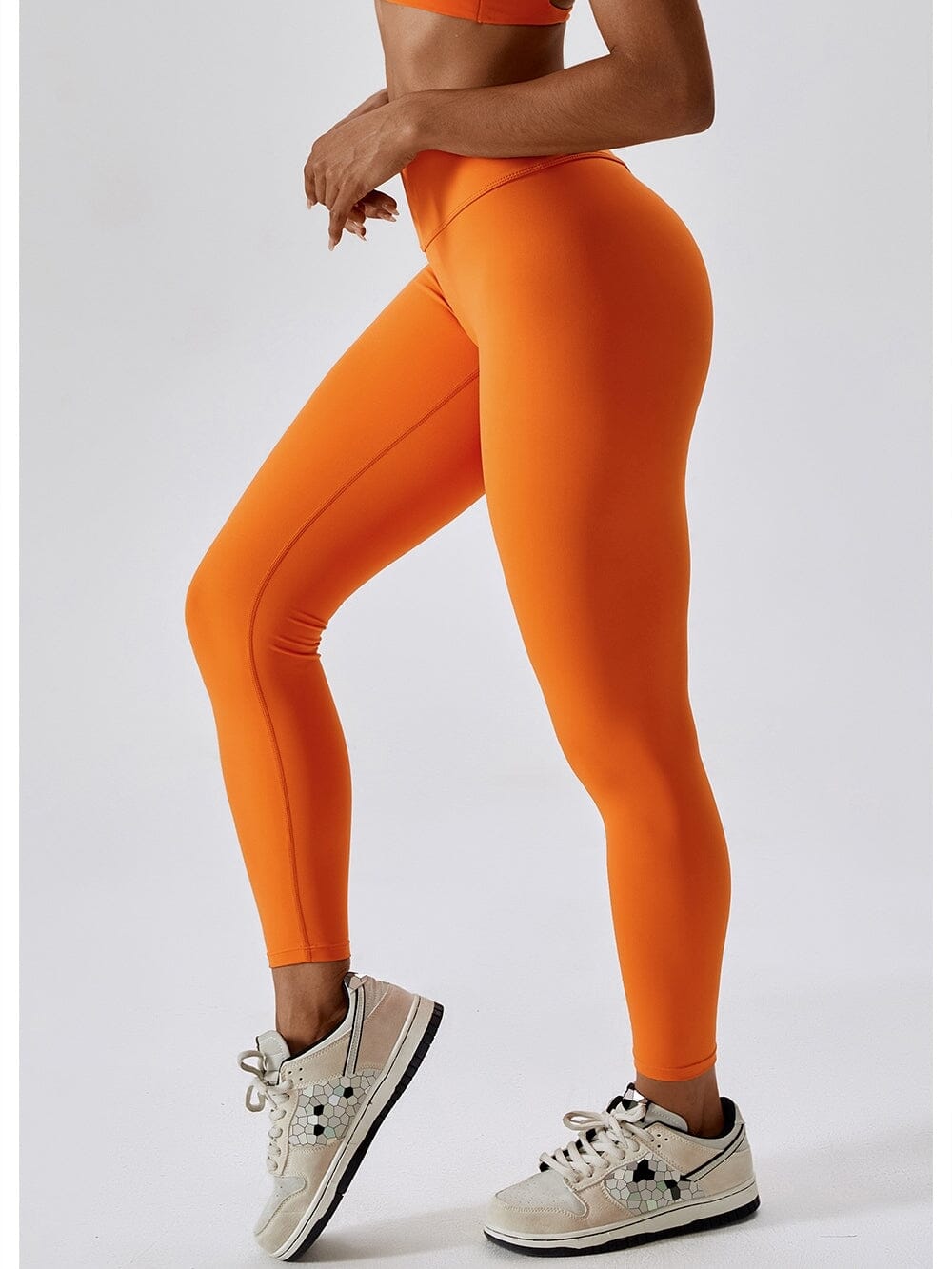 Legging Ceinture Vente Plat Push Up (Sans Couture)