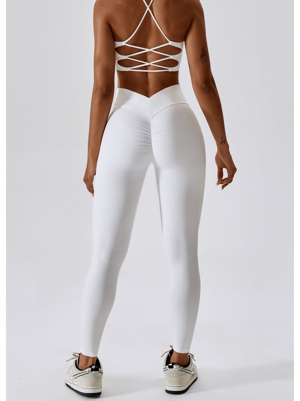 Legging Ceinture Vente Plat Push Up (Sans Couture)