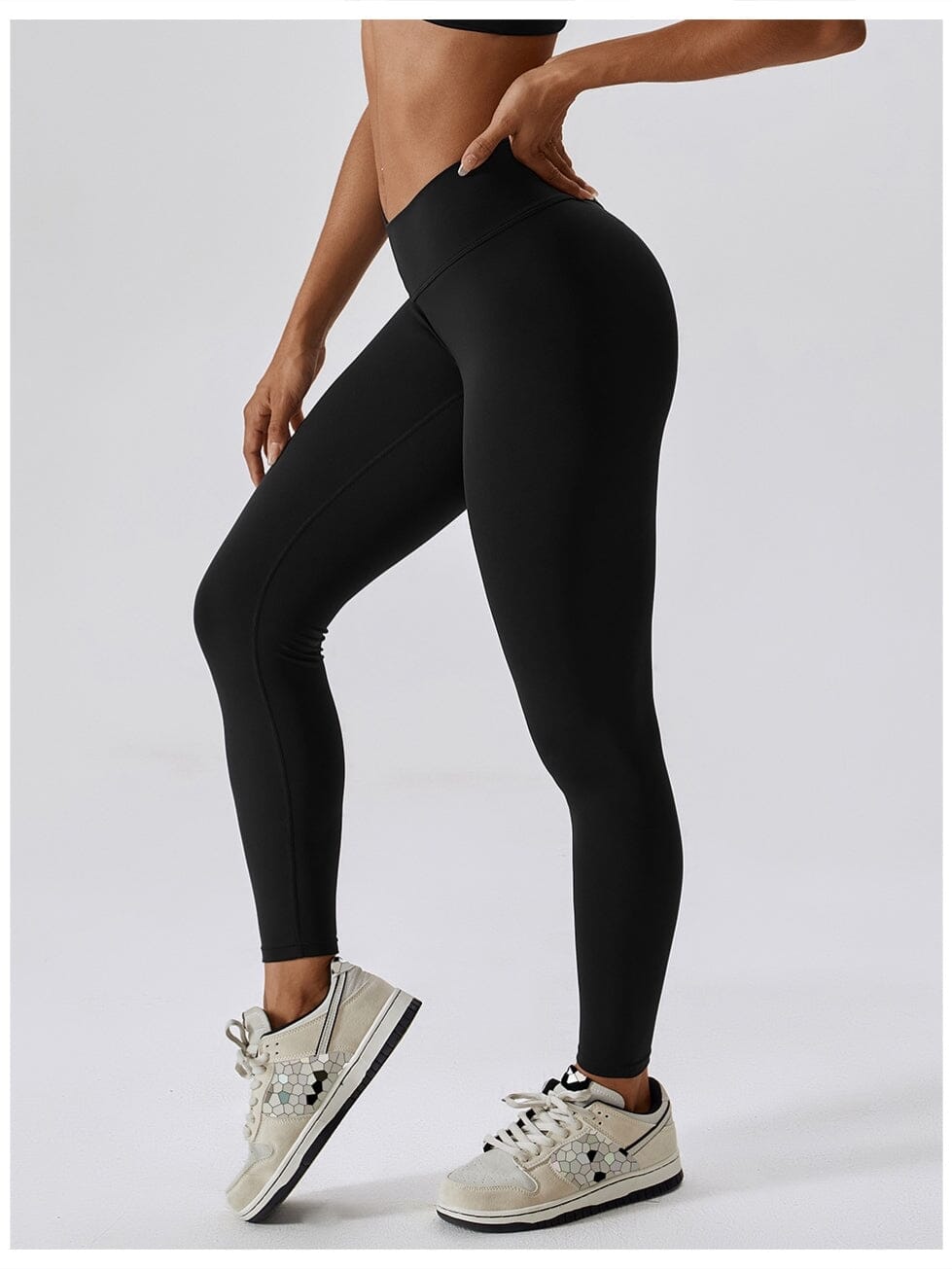 Legging Ceinture Vente Plat Push Up (Sans Couture)