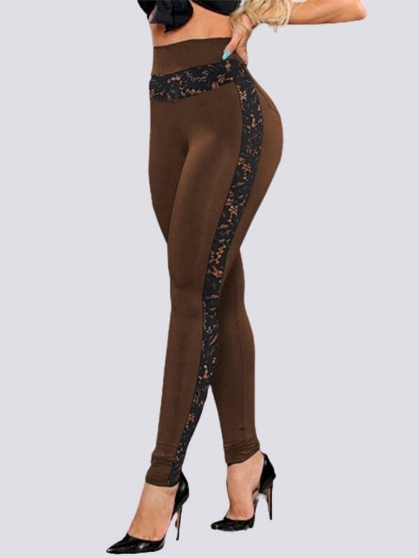 Legging Dentelle Taille Haute