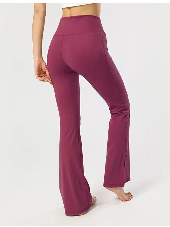 Legging Évasé Fendu Taille Haute