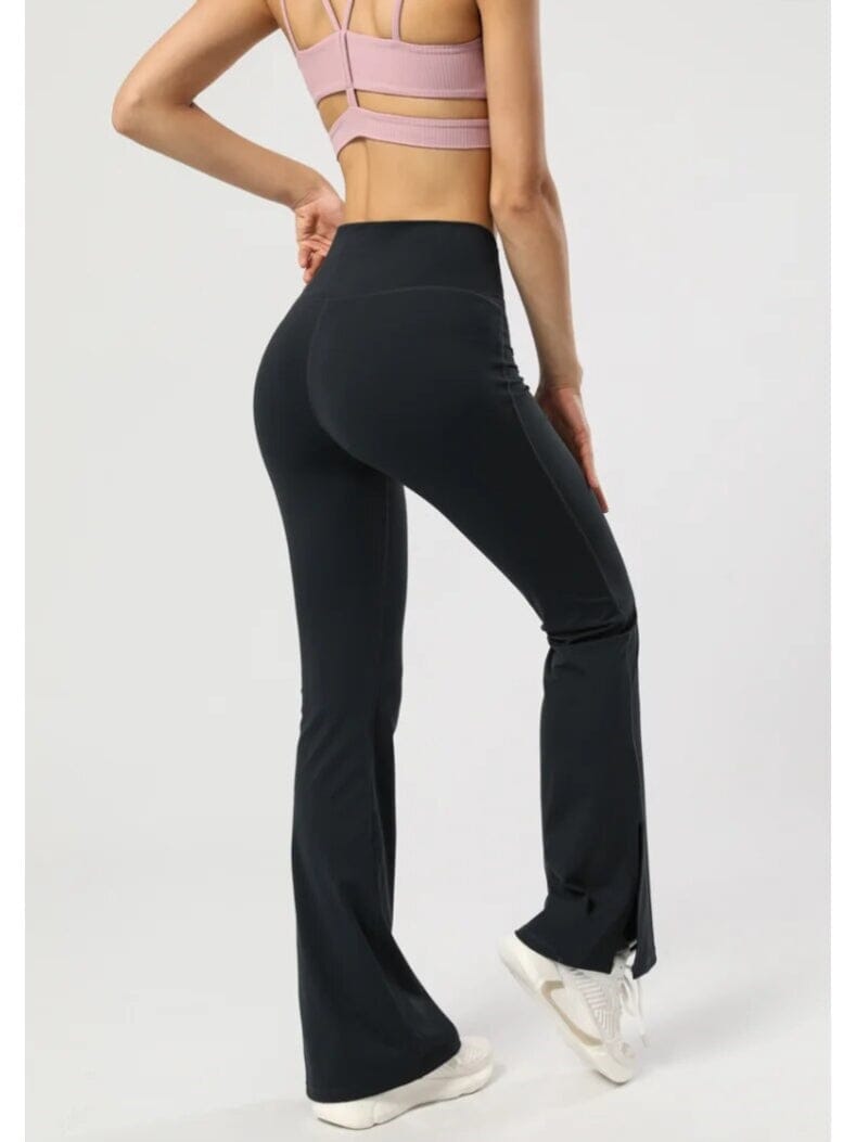 Legging Évasé Fendu Taille Haute