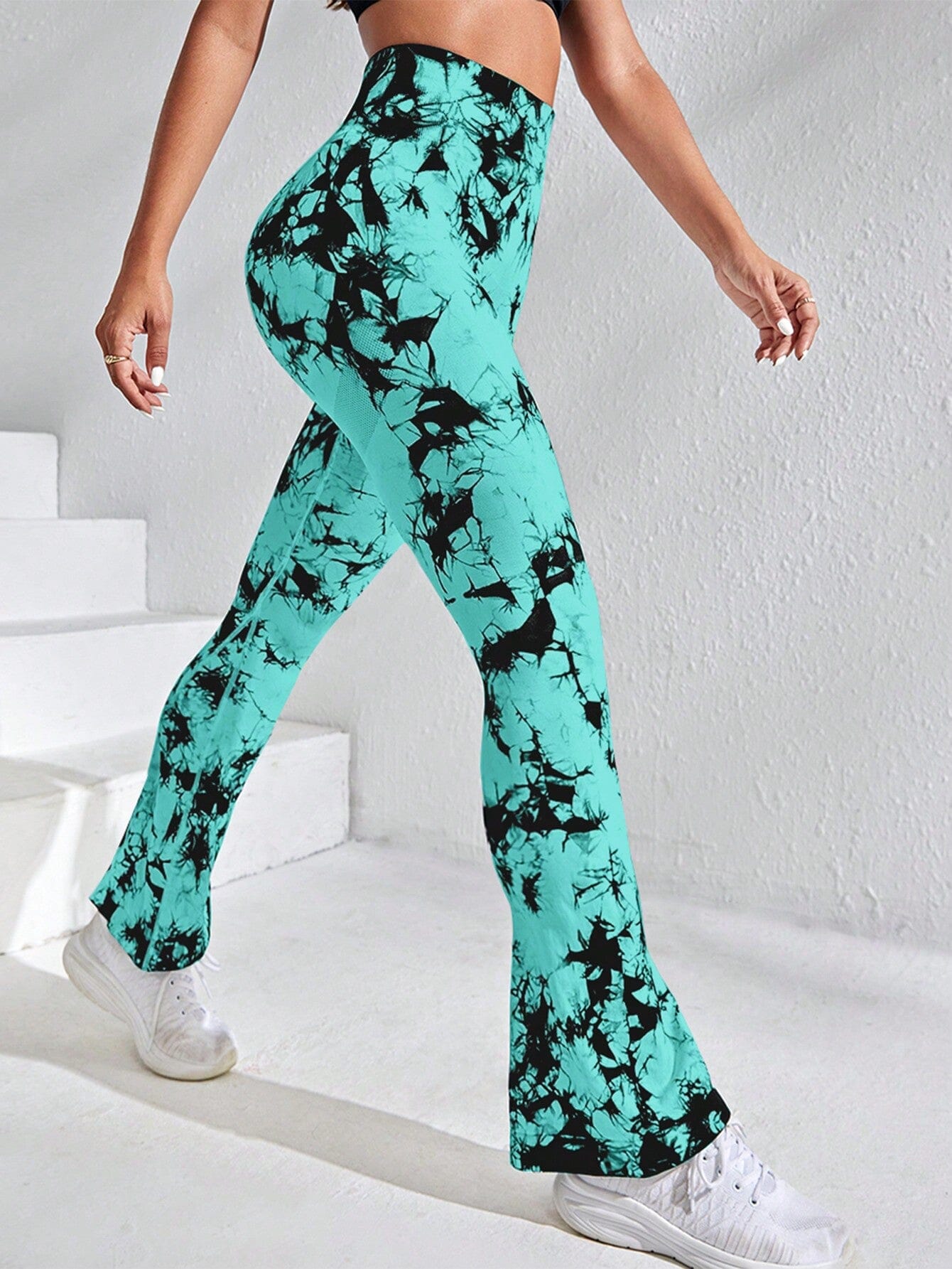 Legging Évasé Imprimé Tie Dye