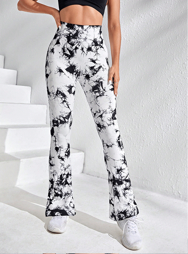 Legging Évasé Imprimé Tie Dye