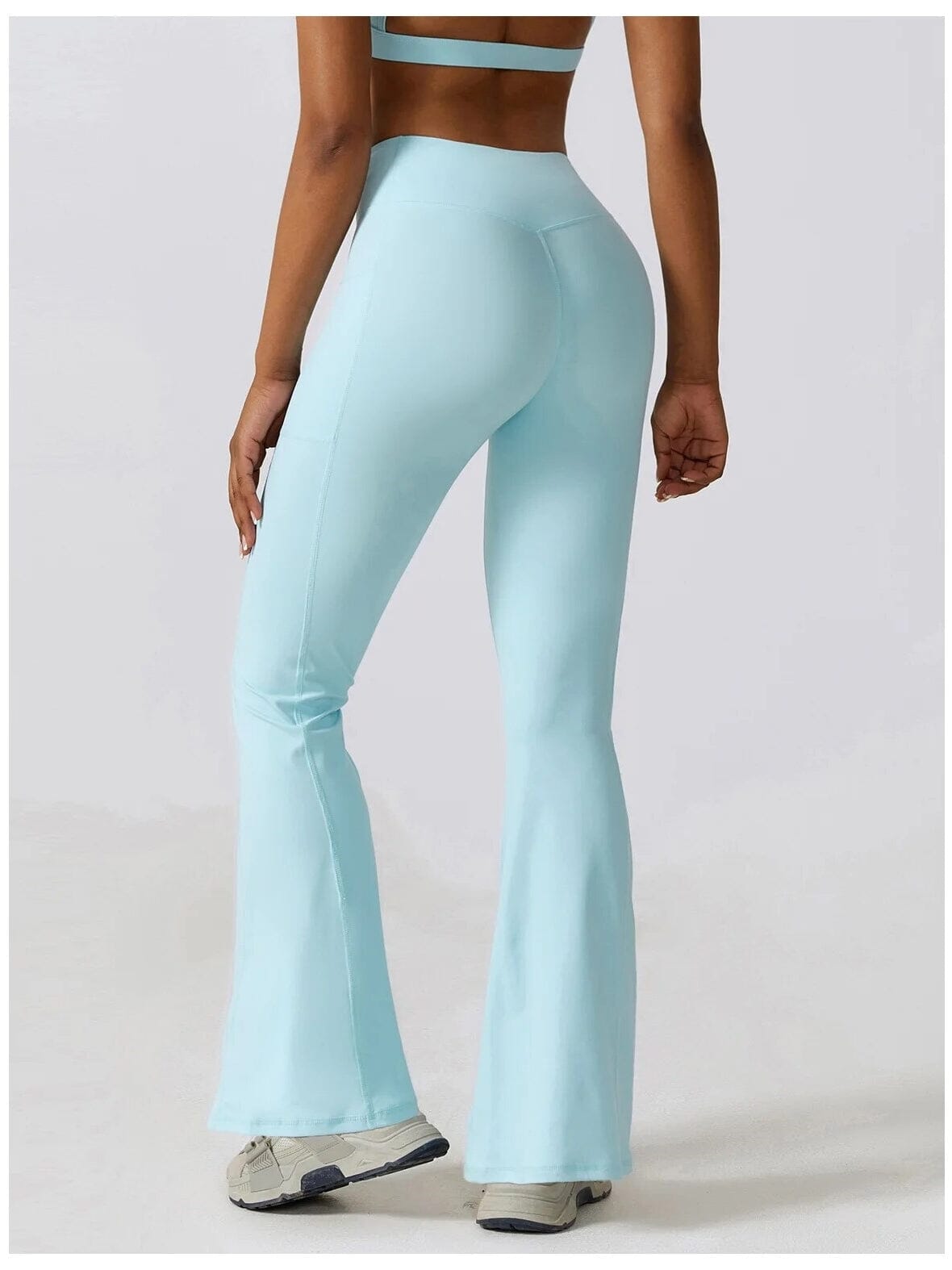 Legging Évasé Taille Croisée Sans Couture (Poche)