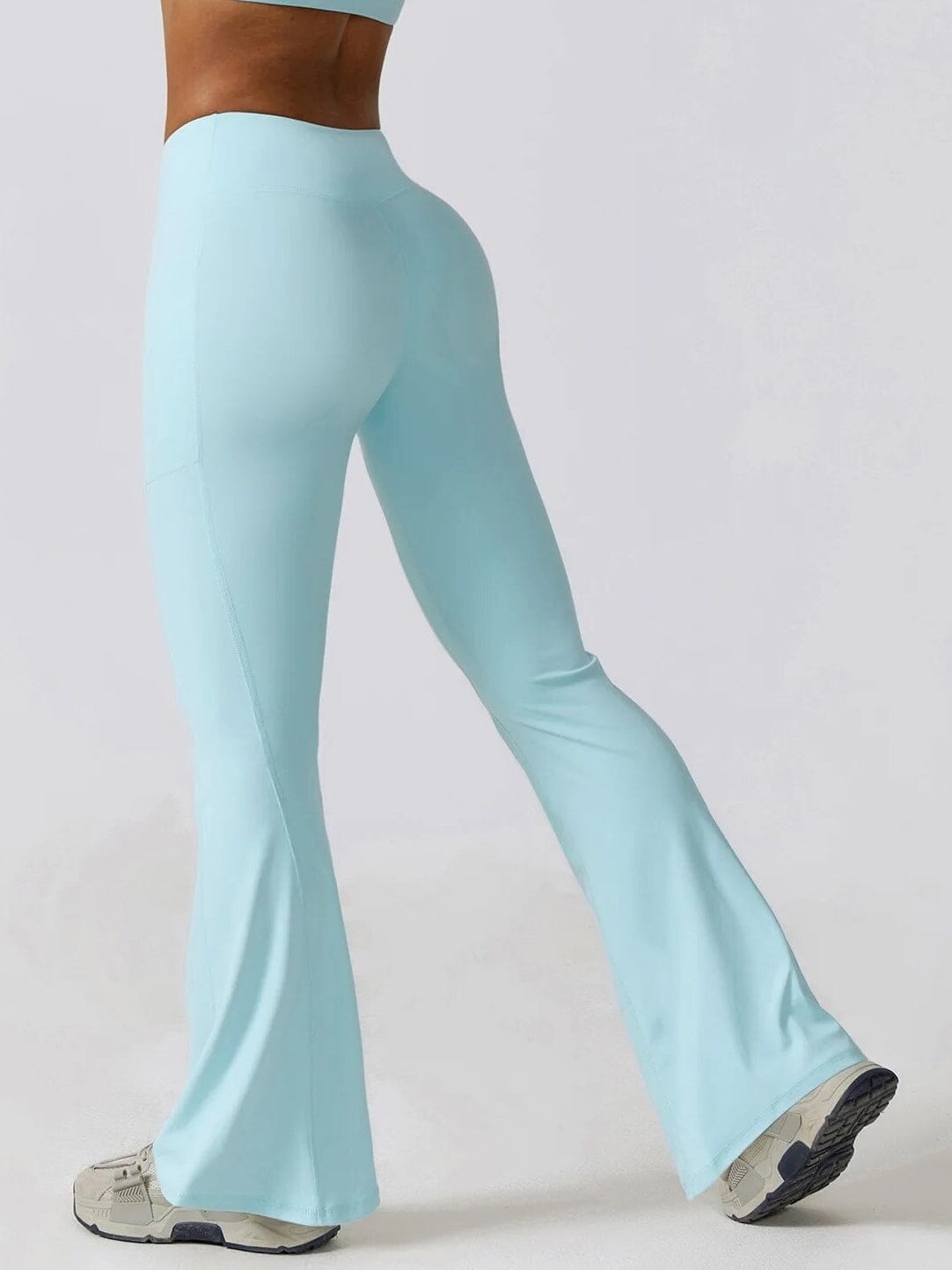 Legging Évasé Taille Croisée Sans Couture (Poche)