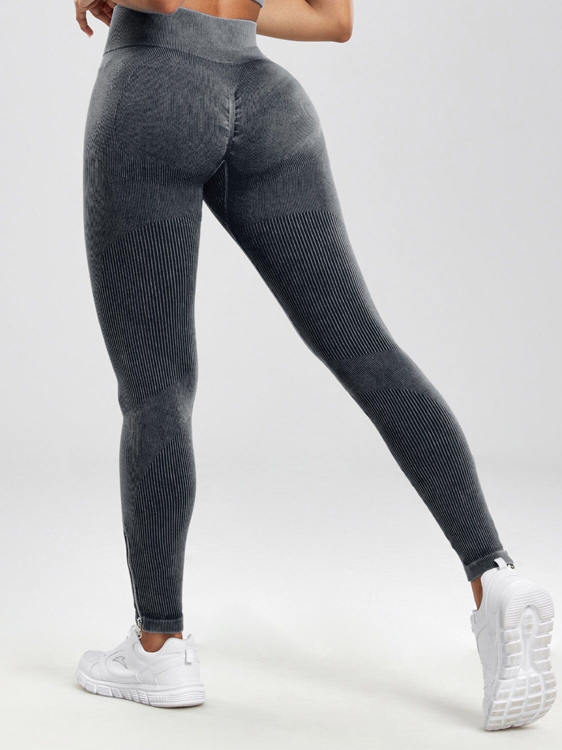 Legging Fermeture Éclair Push Up (Sans Couture)