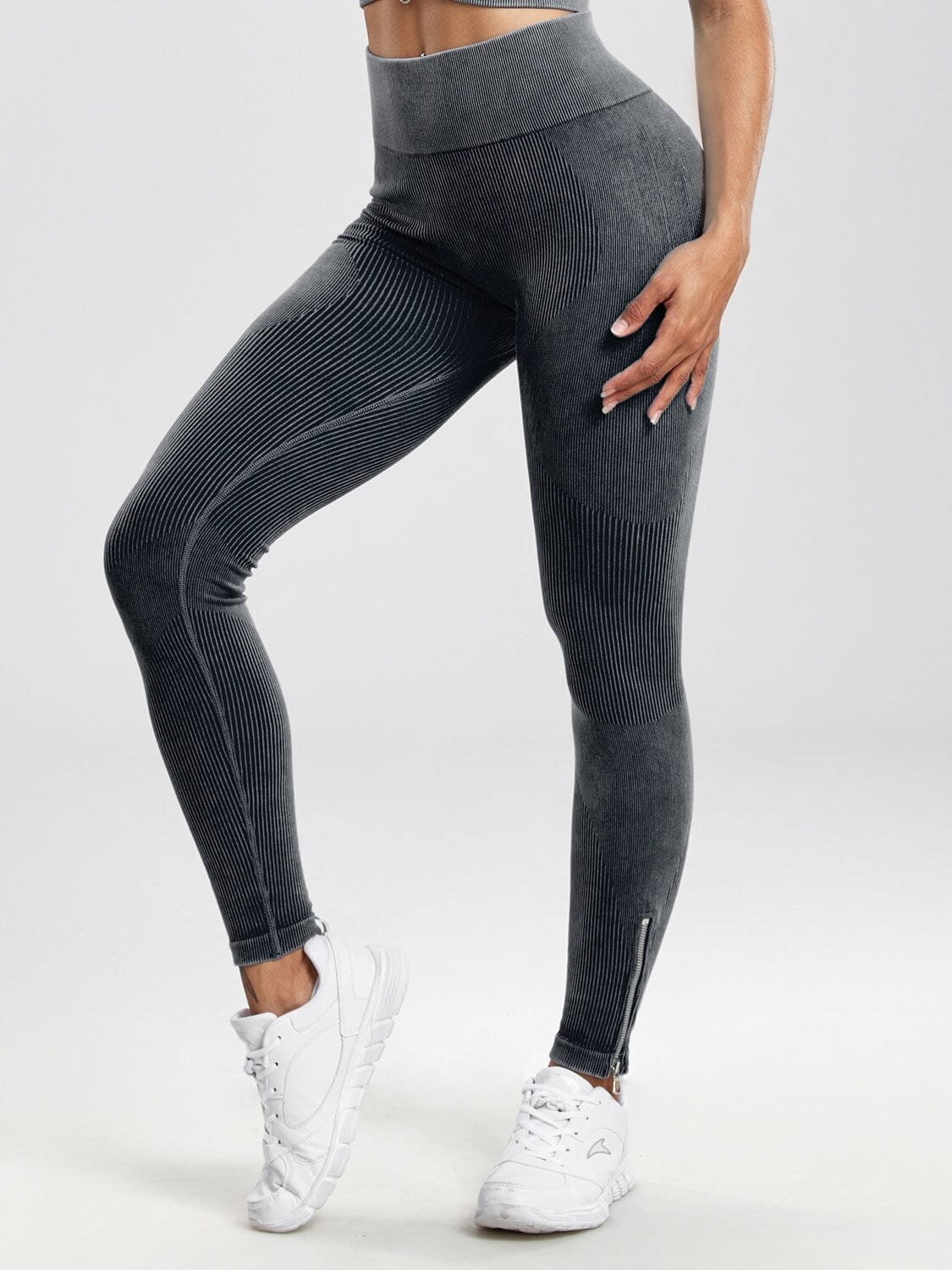 Legging Fermeture Éclair Push Up (Sans Couture)