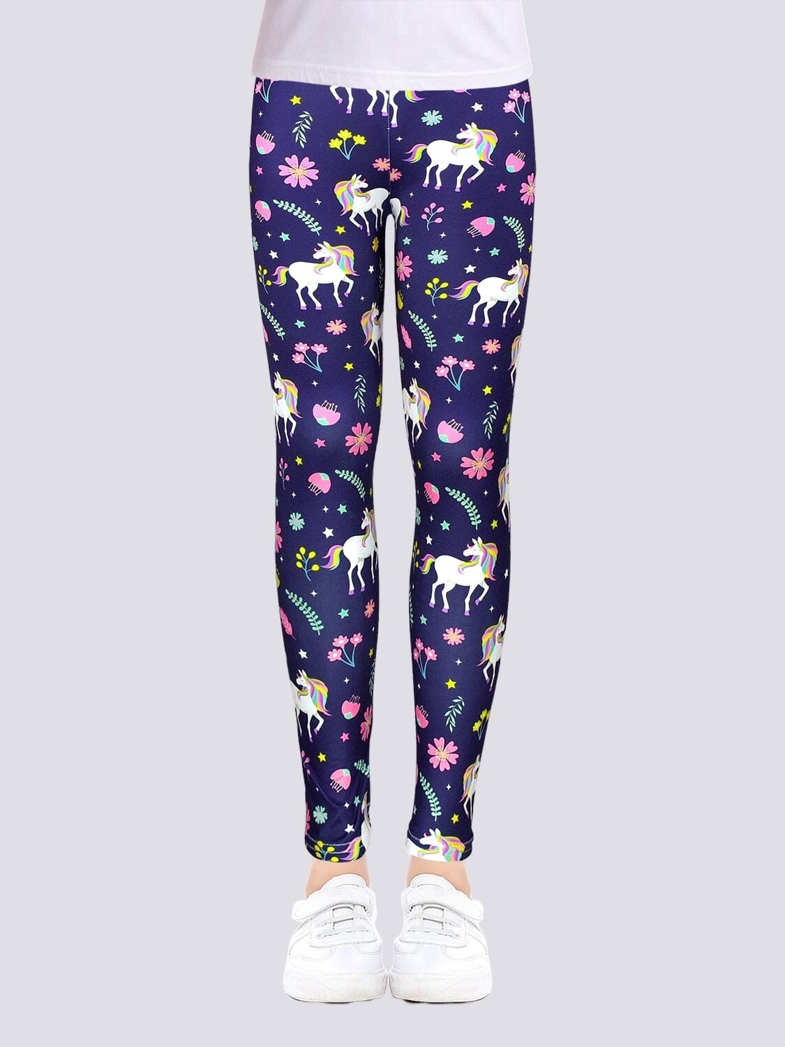 Legging Fille Bleu Marine Licorne