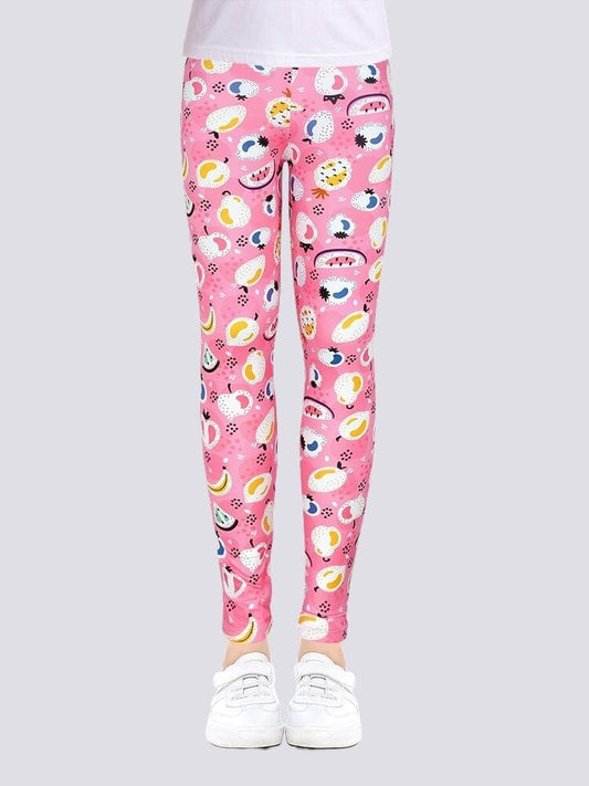 Legging Fille Rose Imprimé