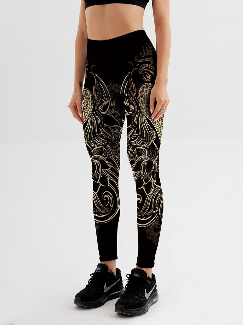 Legging Hibou Doré Imprimé