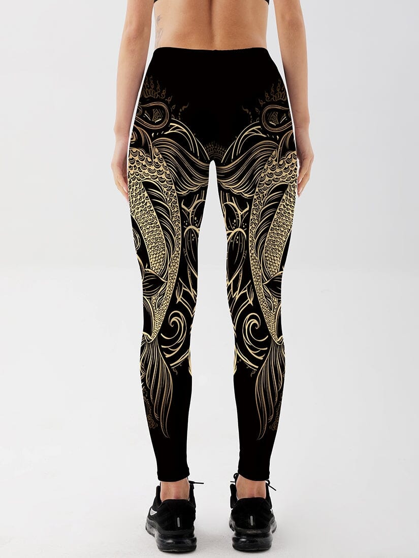 Legging Hibou Doré Imprimé