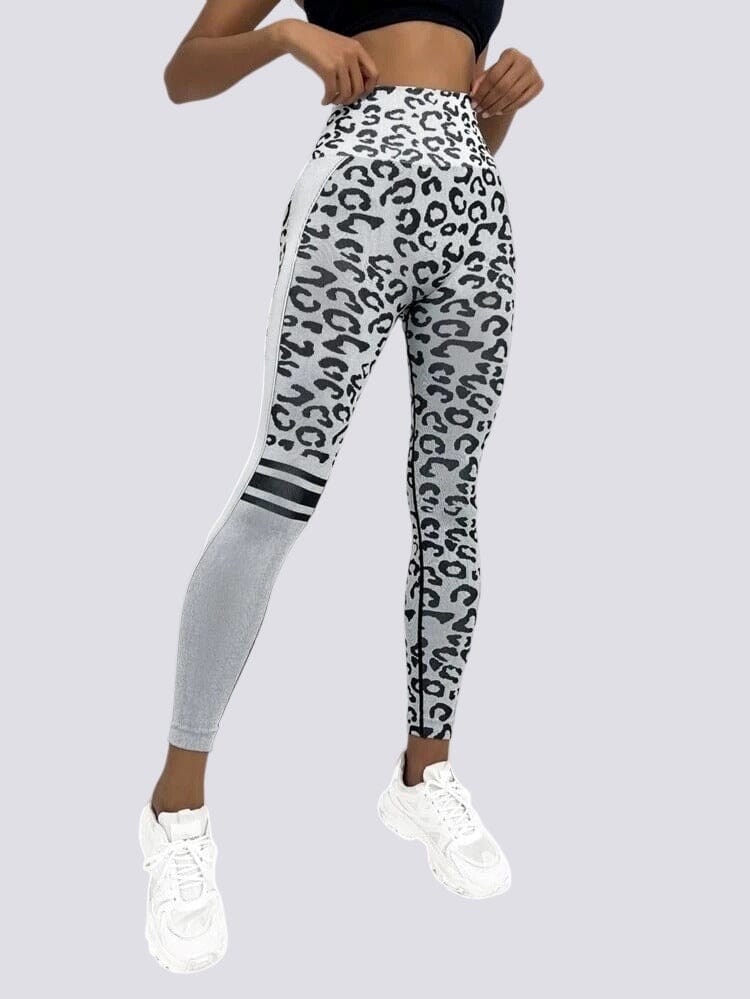 Legging Sans Couture Push Up Sport - Léopard