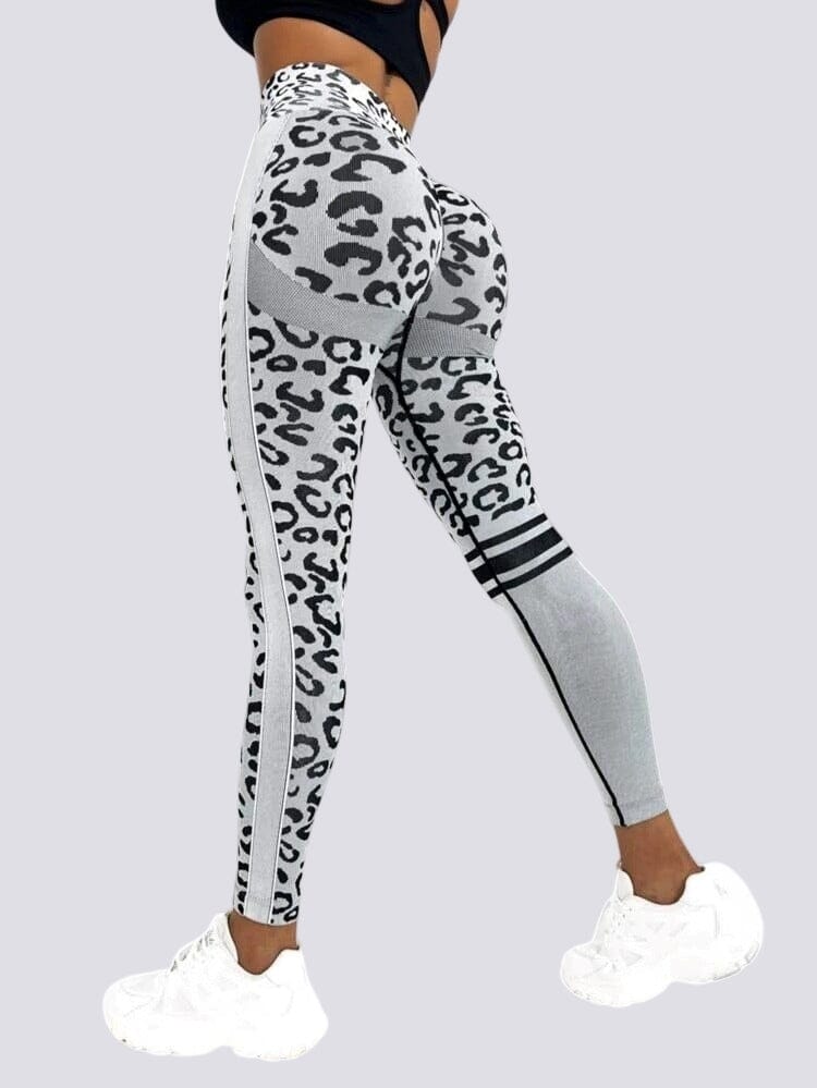 Legging Sans Couture Push Up Sport - Léopard