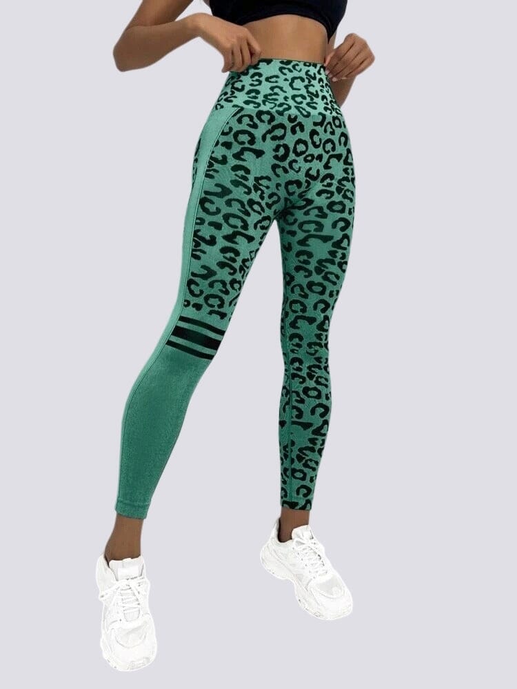 Legging Sans Couture Push Up Sport - Léopard