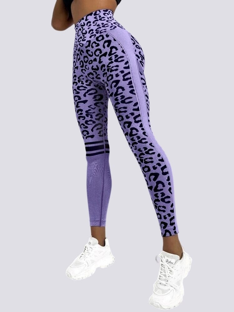 Legging Sans Couture Push Up Sport - Léopard