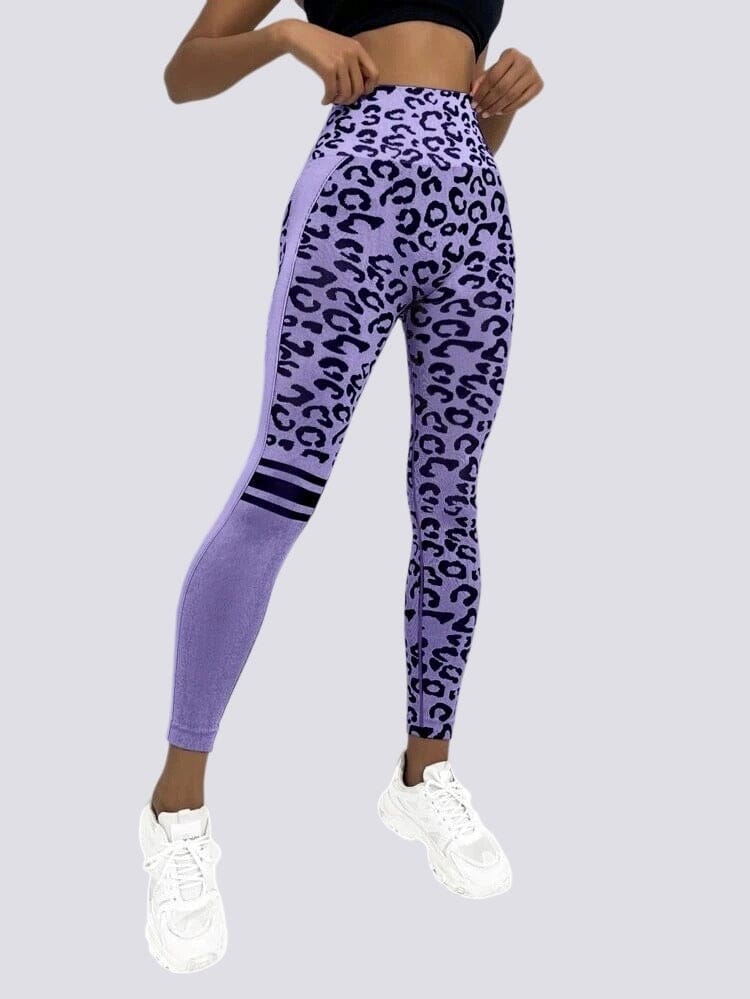 Legging Sans Couture Push Up Sport - Léopard