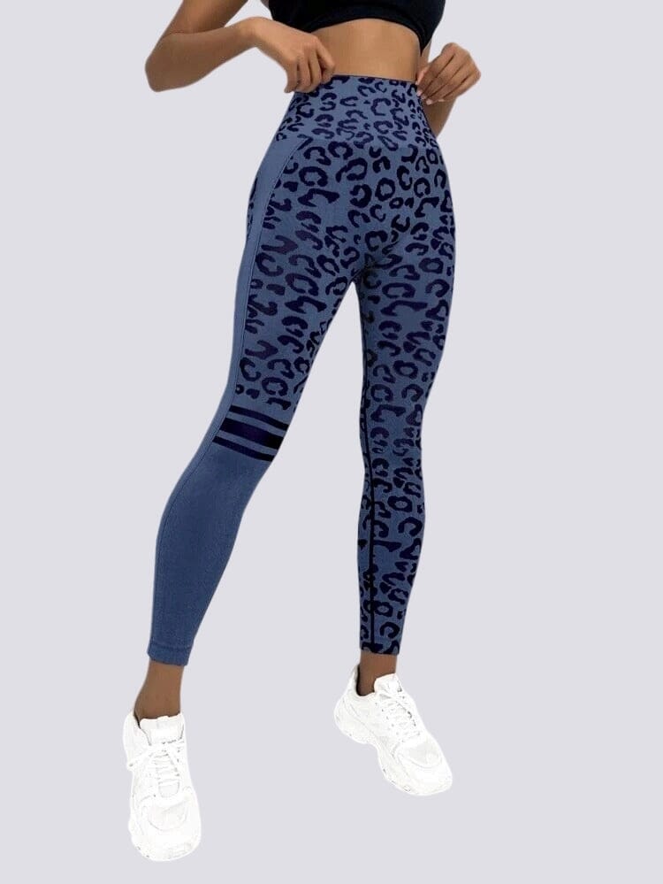 Legging Sans Couture Push Up Sport - Léopard