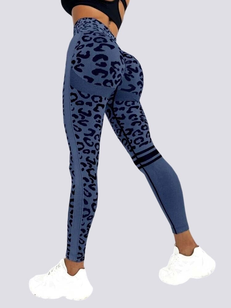 Legging Sans Couture Push Up Sport - Léopard