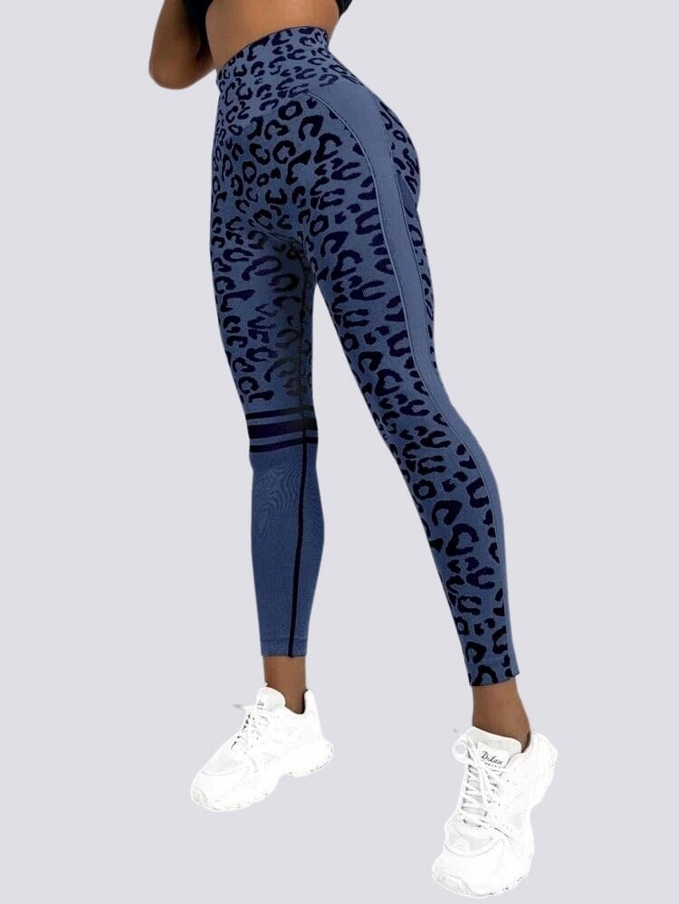 Legging Sans Couture Push Up Sport - Léopard