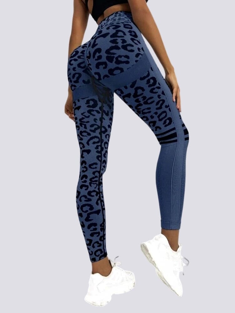 Legging Sans Couture Push Up Sport - Léopard