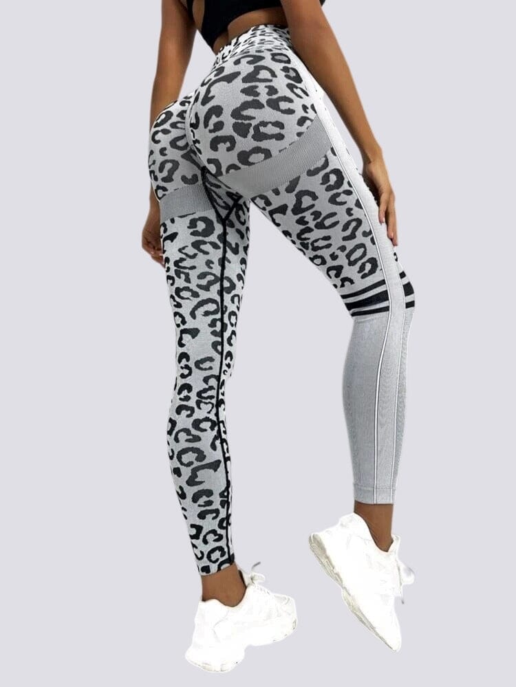 Legging Sans Couture Push Up Sport - Léopard