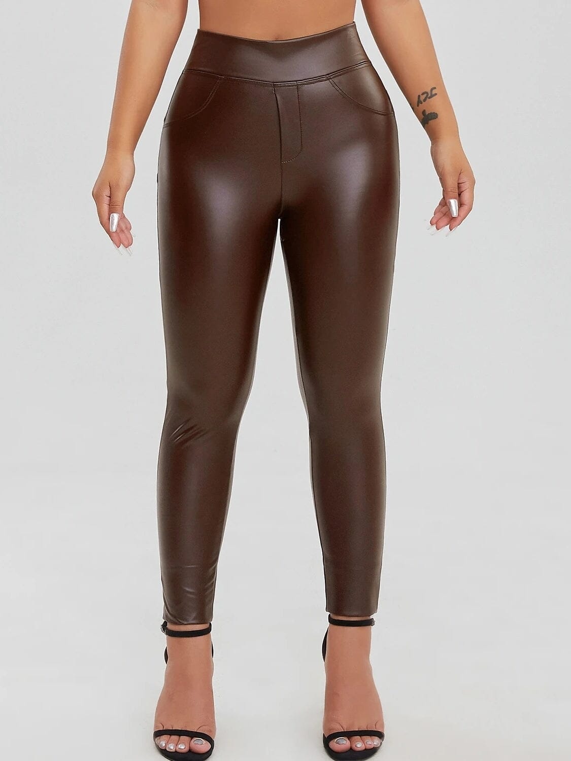 Legging Simili Cuir Affinant