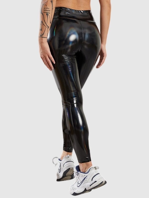 Legging Simili Cuir Aspect Pétrole - Nelya