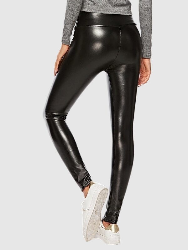 Legging Simili Cuir Brillant