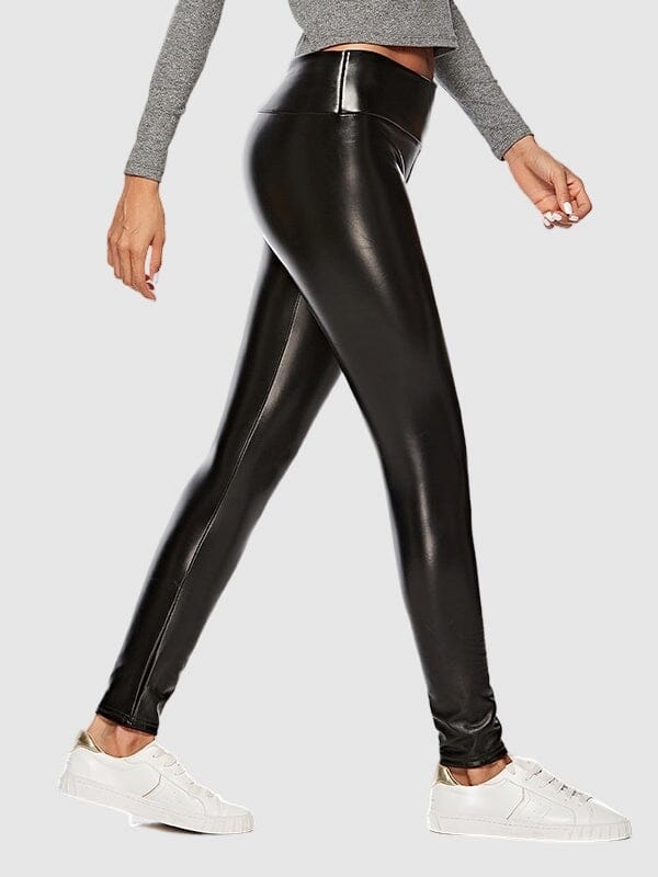 Legging Simili Cuir Brillant