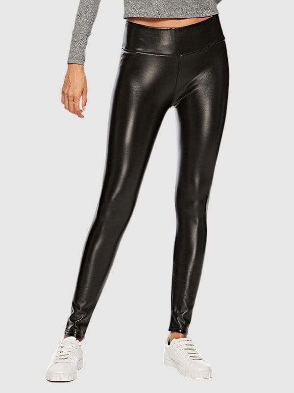 Legging Simili Cuir Brillant